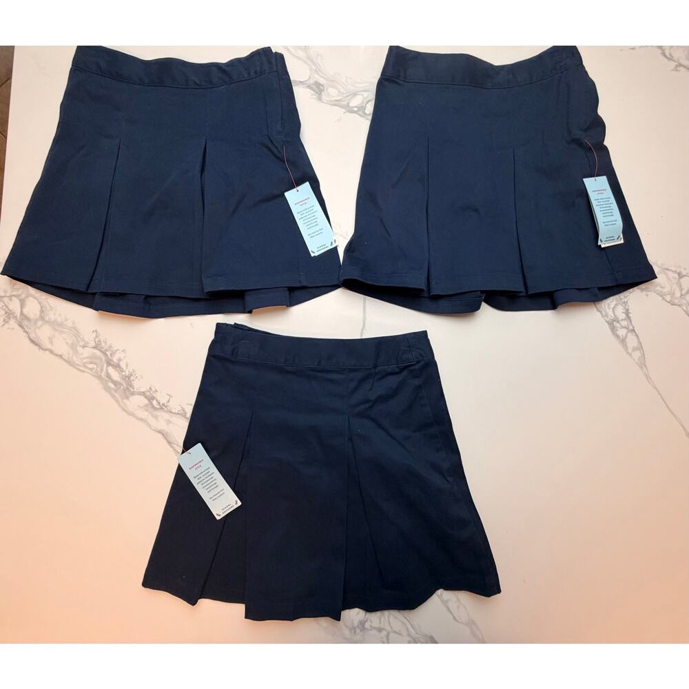 Cat & Jack Girls Uniform Skort Navy Size 7 Lot 3 NWT School